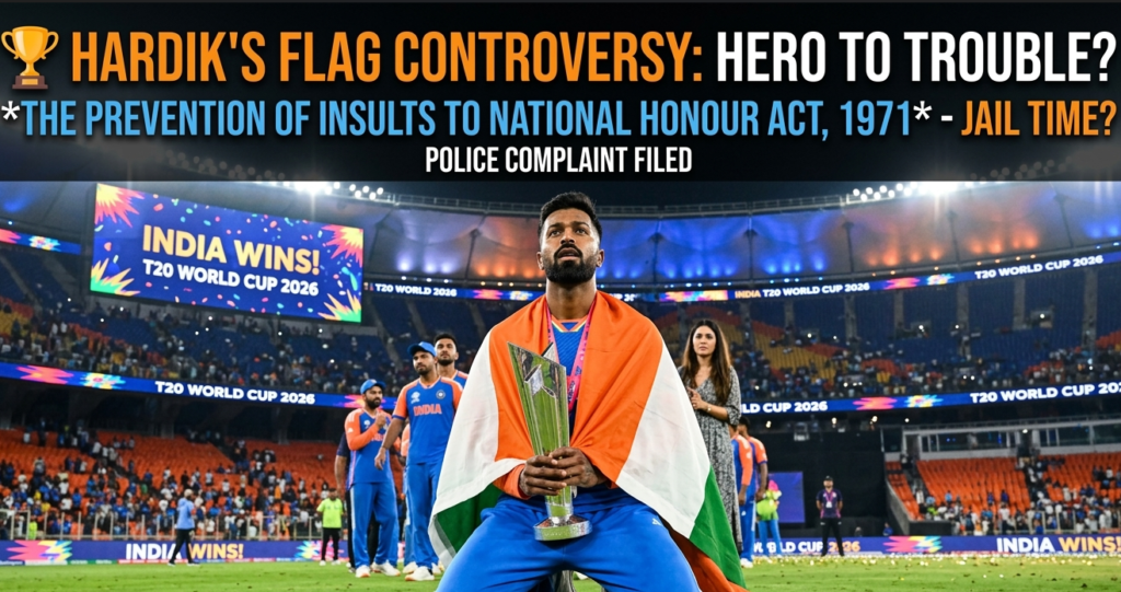 hardik pandya flag controvercy in T20 world cup